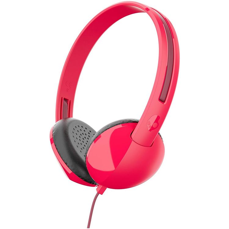 Skullcandy Stim Wired On-Ear Headphones with Built-in Microphone and Remote, Supreme Sound Balanced Audio, Lightweight Design, Passive Noise Isolation - Red