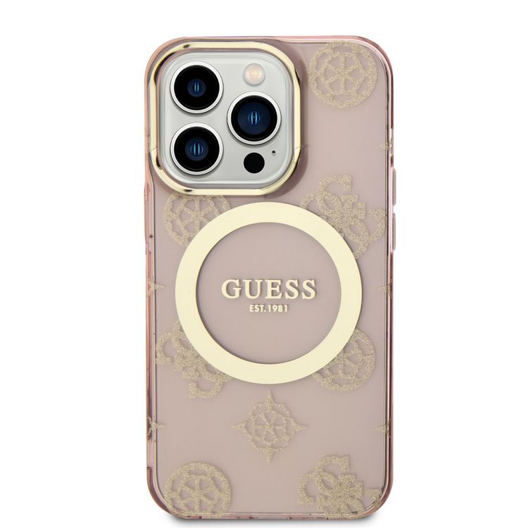 Guess Magsafe IML Case - Gold Pink - iPhone 15 Pro