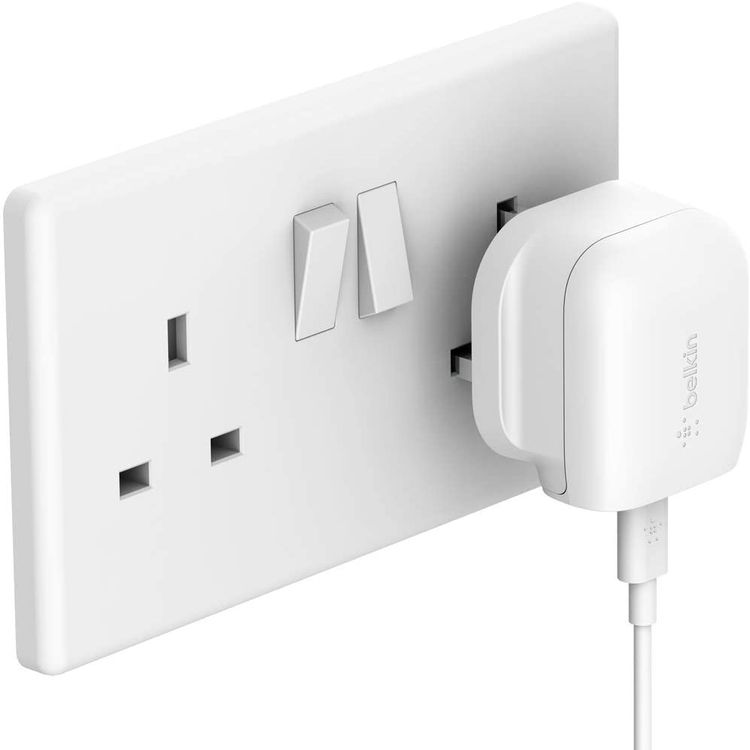USB-C Charger Adapter Belkin WCA003myWH 20W USB-C Wall Charger - White
