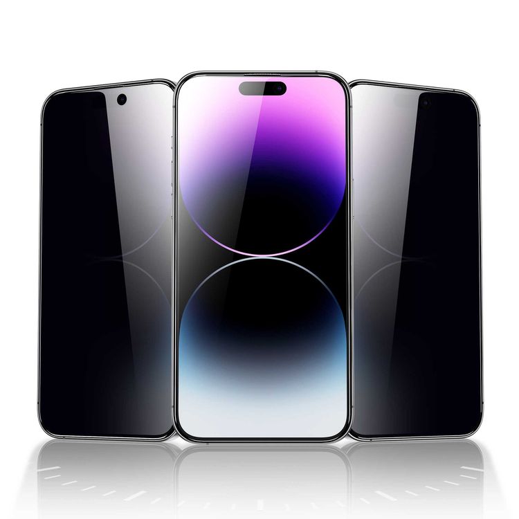 Green Lion 3D PET Pro Screen Protector for iPhone 15 Pro, Bubble Free, Blocked Side Viewing, Highly Responsive, Crystal Clear, Anti Fingerprint - Black