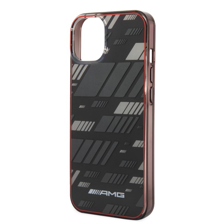 AMG Transparent Double Layer Case Expressive Graphic Design iPhone 14 Compatibility - Black