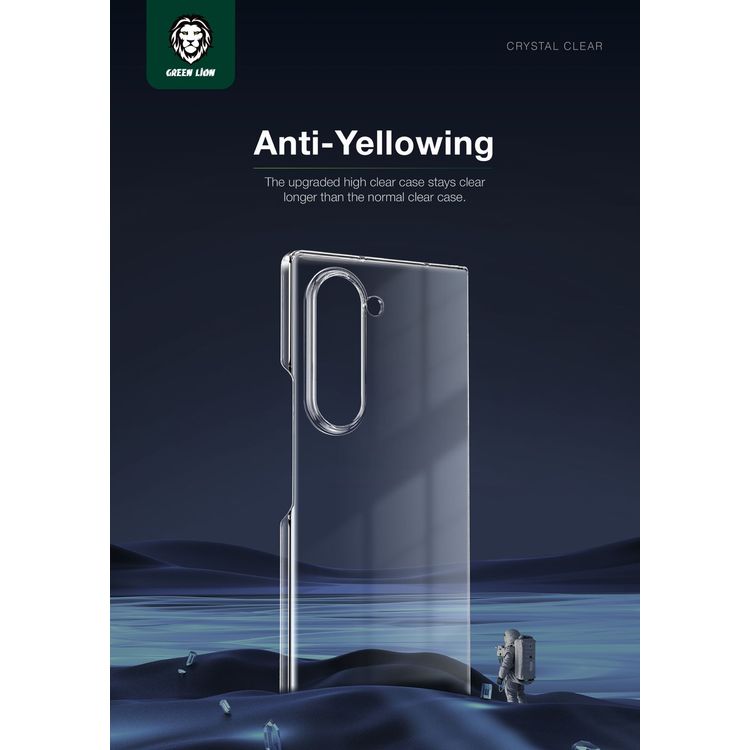 حافظة الكمبيوتر Green Lion Delgado لهاتف Samsung Galaxy Z Fold 6 - شفافة