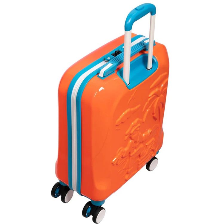 it Luggage Kids Model Treasure Trove Luggage, 24L Capacity, Underseat Size, Hard Outer Shell, Durable ABS with Polycarbonate Outer Material, 8-Wheel Spinner System, Telescopic Trolley Handle - Turmeric