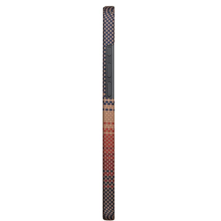 Pitaka Tactile Woven Ultra Slim Case for iPhone 16 Pro, Woven Touch, Compatible with MagSafe, Raised Camera Lip - Sunset