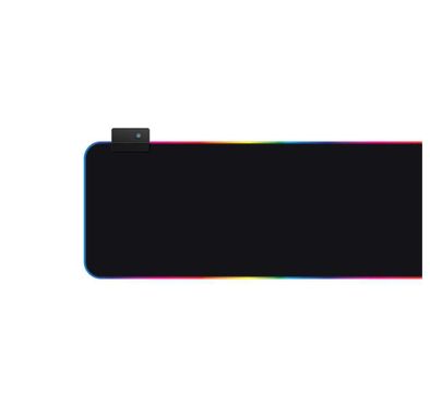 Porodo RGB Gaming Mousepad XL with 14 Light Effects, Anti-Slip Rubber Base, 1.8M Braided Cable, One Button Control, Water Resistant Surface Mouse Pad ( 80 X 30 X 0.4 CM ) - Black