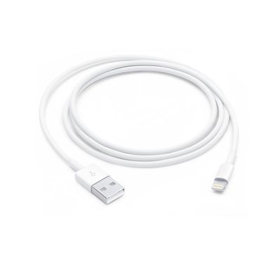 Apple Lightning to USB Cable 1m compatible with iPhone 5 to iPhone 14 - White
