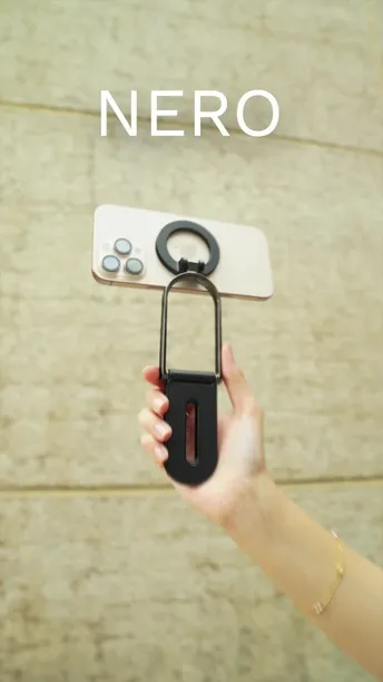 Levelo Nero MagSafe Car Holder | With Selfie Stick (LVL-NERO-BK)