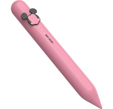 قلم ستايلس للأطفال من غرين ليون برو أكتيف مع مؤشر لمستوى البطارية، منفذ شحن USB-C، وقت استخدام يصل إلى 8 ساعات، حساسية ميل متقدمة، رفض راحة اليد، بطارية 100 مللي أمبير، وظيفة إيقاف التشغيل التلقائي - وردي