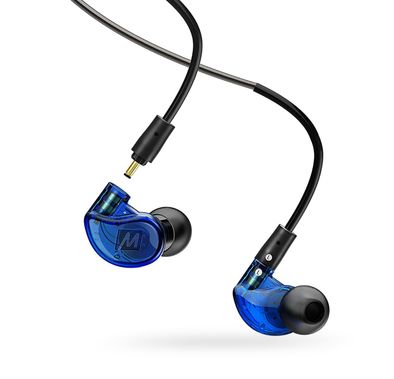 MEE Audio M6 Pro 2nd Generation In-Ear Monitors Headphones Wired + Wireless Combo Pack: Includes Stereo audio Cable and Bluetooth audio Adapter (Blue)