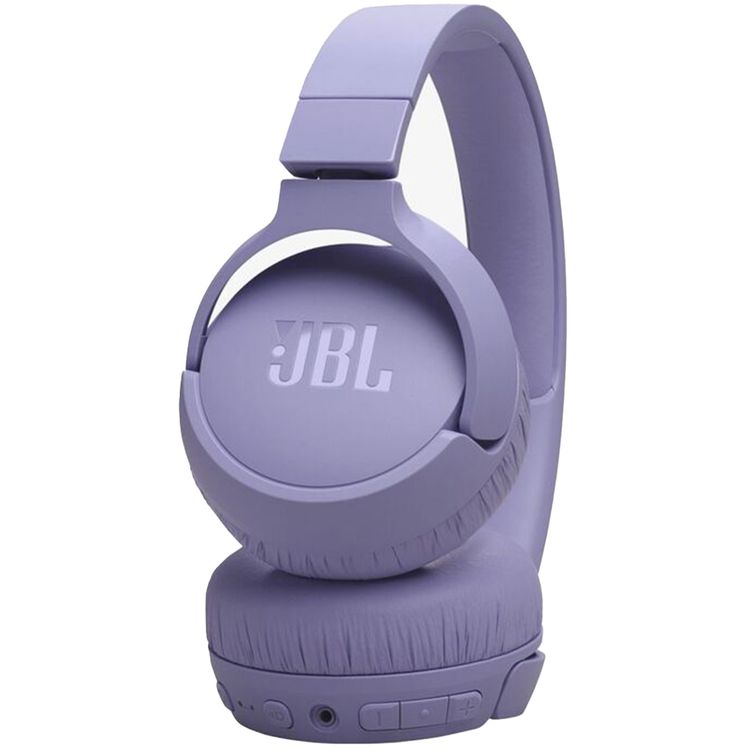 JBL Tune 670 Wireless Noise Cancelling Headphones with Voice Assistant Integration, Built-in Microphone, Detachable Cable, 70 Hours Battery Life - Purple
