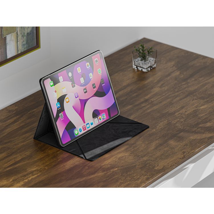 Levelo Elegante Folio Case for iPad Pro 11" 2022, 360° Rotation, Multi Fold, PU Leather, Stain Resistant - Black