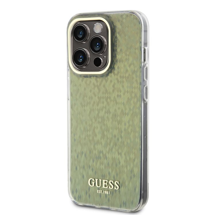 Guess IML Case with Faceted Mirror Disco Pattern - Gold - iPhone 15 Pro
