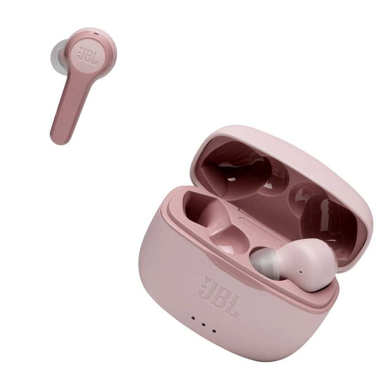 JBL T215 TWS True Wireless In-Ear Earbuds, Pure Bass Sound, Bluetooth Headphones 25H Battery , Dual Connect, Compatible with Android and iOS - Pink