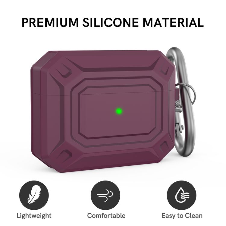 AhaStyle Premium Silicone Rugged Design Case with Anti-Lost Carabiner Compatible for AirPods Pro, Scratch Resistant, Shock Absorption & Dustproof