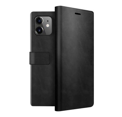 Viva Madrid Finura Cierre Folio Case with Card Slot Compatible for iPhone 12 / 12 Pro ( 6.1" ) Anti-Scratch, Multi-Fold Video Stand Cover Suitable with Wireless Chargers - Black