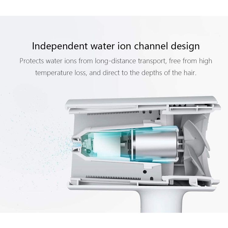 Xiaomi NUN4052GL Mijia Lonic Hair Dryer 1800W Water Ion Electric Hair Dryer Quick Dry Water Ion Protect Hair Smart Temperature Control Dryer - White