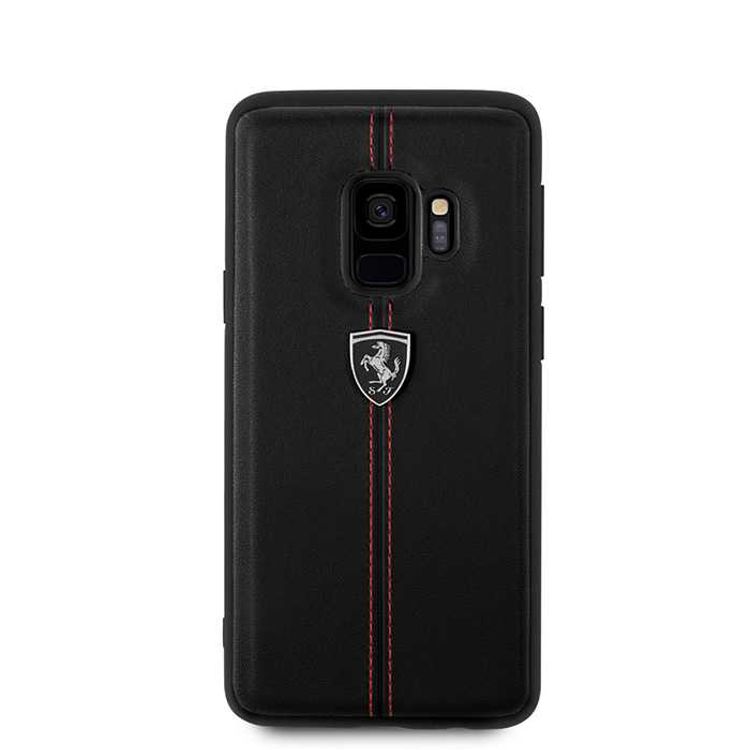 CG Mobile Ferrari Heritage Hard Phone Case Compatible for Samsung Galaxy S9 Protective Mobile Case Officially Licensed - Black