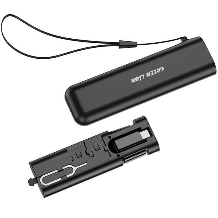 Green Lion Data Cable Storage Box - Black