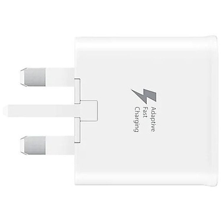 Samsung Wall Charger 3pin with Micro USB Cable, Fast Charging Travel Adapter, Flat TA Charger Compatible for Micro-USB Devices - White