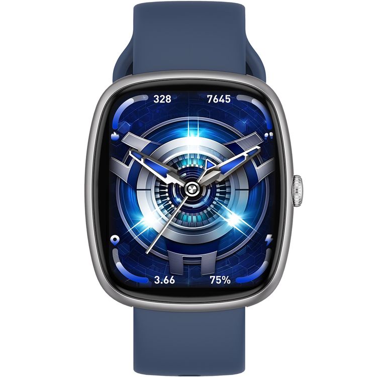 Porodo Rony 1.83" Sport Smart Watch with Multiple Sport Modes, Activity Tracker, Sleep Analysis, Up to 6 Days Battery Life, 2 Hours Charging Time, 20 Days Standby Time, 250mAh Battery Capacity, 64MB Flash Memory, Bluetooth Version 5.2, IP67Water Resistance Level - Silver