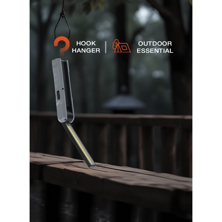 Lifestyle By Porodo 2 in 1 Foldable Outdoor Flashlight - Black