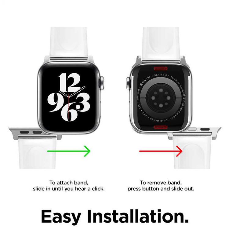 elago Clear Strap Compatible with Apple Watch Band, Compatible with iWatch Series 6 SE 5 4 3 2 1, Transparent Smartwatch Replacement Wrist Band (38mm/40mm) - Clear