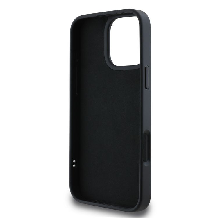 Karl Lagerfeld Hard Case with 3D Rubber Signature Logo for iPhone 16 Pro Max, Easy Snap On, Comfortable Grip - Black