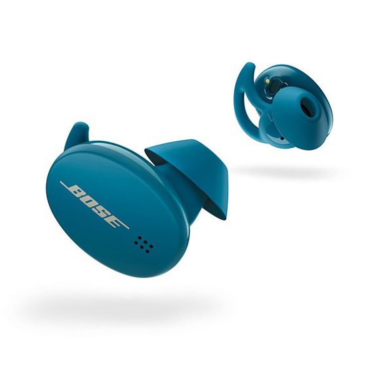 Bose Sport True Wireless Earbuds, Secure & Comfortable Fit, Simple Touch Controls, Sweat & Weather Resistant Bluetooth Earbuds, 5-hours Battery Life - Baltic Blue