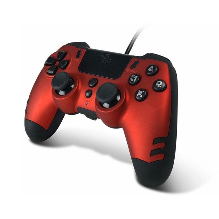 Steelplay Slim Pack Wired Controller For PC/PS4 - Ruby Red