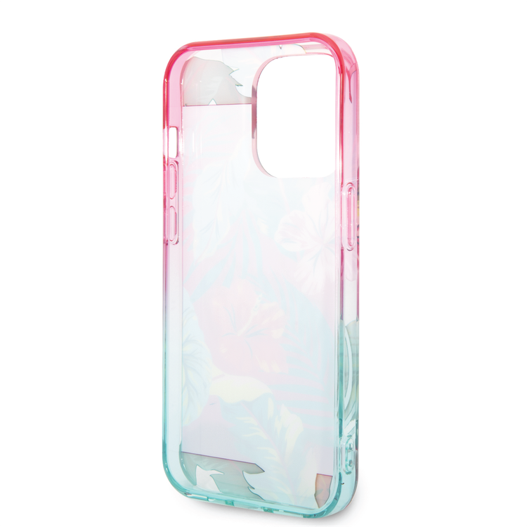 USPA PC/TPU Case Florida Design iPhone 14 Pro Compatibility - Pink/Green