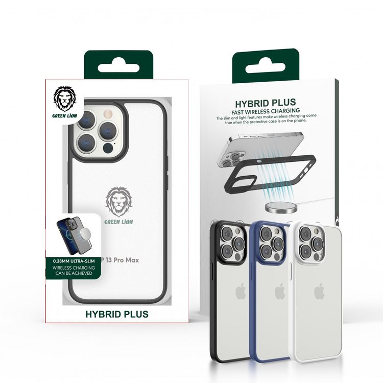 حافظة Green Lion Hybrid Plus HD لهاتف iPhone 13 Pro (6.1 بوصة) - أزرق