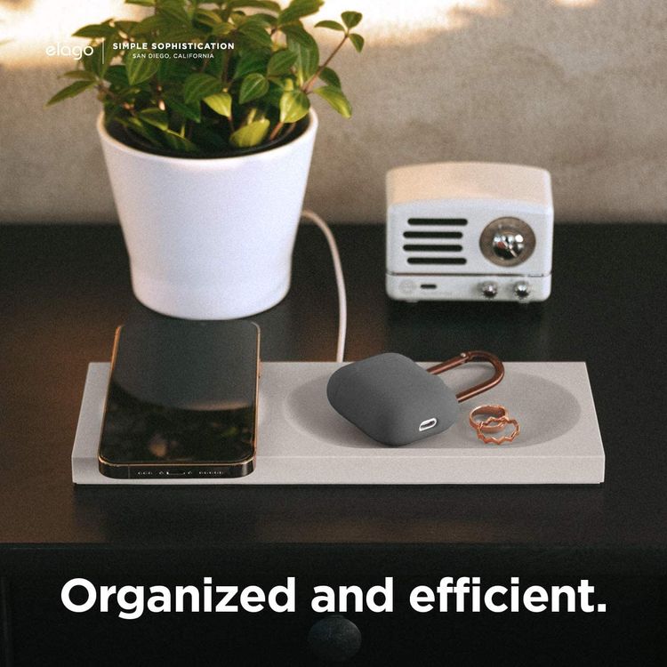 elago Charging Tray with MagSafe Charger Magnetic Wireless Charger Tray, with iPhone 12, Pro, Pro Max, Mini and other Wireless Chargers phones [Magsafe Not Included] Stone