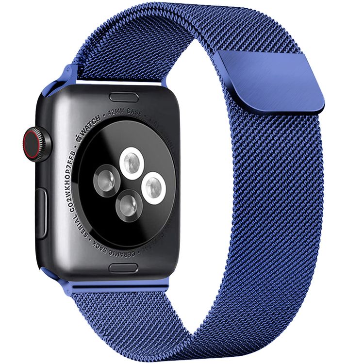 AhaStyle WG42-1-40MM-BL Magnetic Stainless Steel Milanese Mesh Loop Strap for Apple Watch 38 / 40mm - Blue