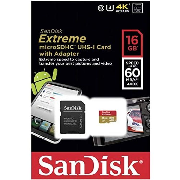 Sandisk 16 GB Memory Card For Mobile Phones - Micro SD Cards - SDSDQXN-016G-G46A - Black