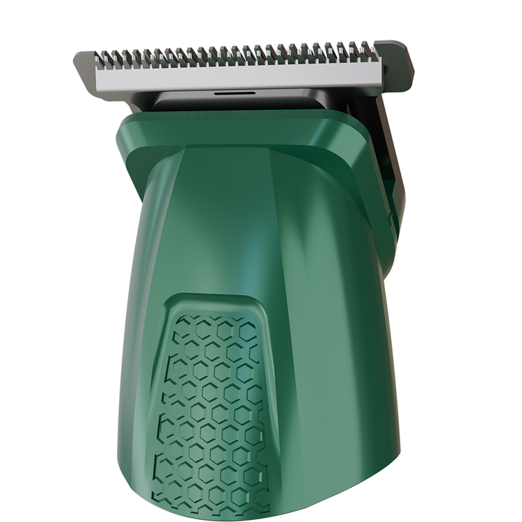 Green Lion Style Pro 6-in-1 Grooming Kit with Digital Display, Wet & Dry Trim, Charging Base, Ergonomic Design, Type-c Charging Port , Stainless Steel Blade - Green