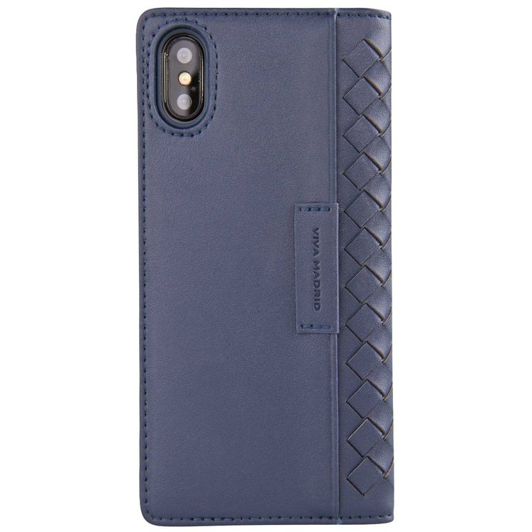 iPhone X Case Viva Madrid VIVA-IPXFC-TJDBLU Tejido Folio iPhone X Case - Blue