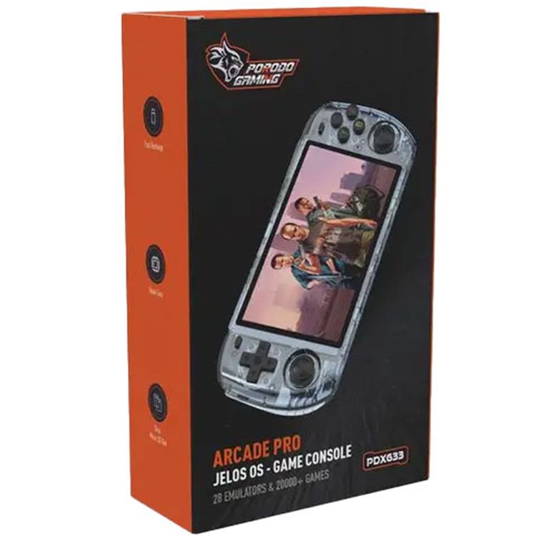 Porodo Gaming Arcade Pro Game Console, with More than 20,000 Games Installed, Up to 8 Hours of Playtime, 4000mAh Battery Capacity, 1280 × 720-pixel Resolution - Blue