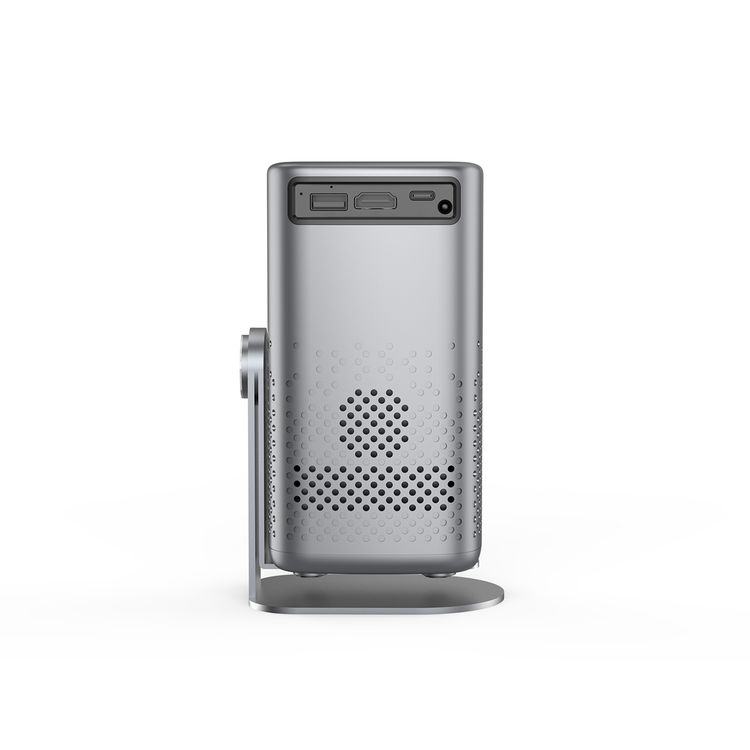 Porodo Lifestyle Gobo Portable Air Projector with Adjustable Screen Size, 2 Hours Playtime, 150 ANSI Lumens, 35” – 150” Adjustable Screen Size, Over Temperature Protection, Media Player, Air Projection, 1080P Full HD, 2 Hours Working Time - Gray