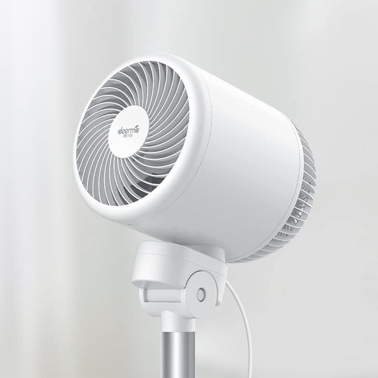 مروحة تبريد الهواء الذكية من ديرما مع توقيت ذكي يصل إلى 8 ساعات، تحكم عن بُعد عبر البلوتوث، قدرة طاقة مُقدرة 15 واط، 8 مستويات سرعة رياح قابلة للتعديل، ارتفاع قابل للتعديل - أبيض.