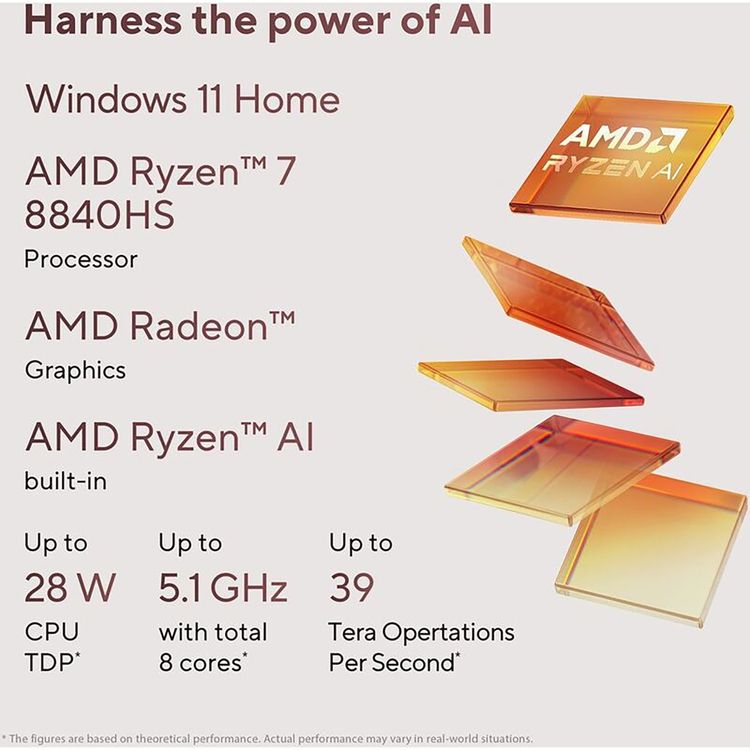 ASUS Zenbook 14 OLED Laptop - AMD Ryzen R7-8840HS, 16GB RAM, 1TB SSD, AMD Radeon Graphics, 14-inch FHD OLED, Windows 11 Home  - Jade Black