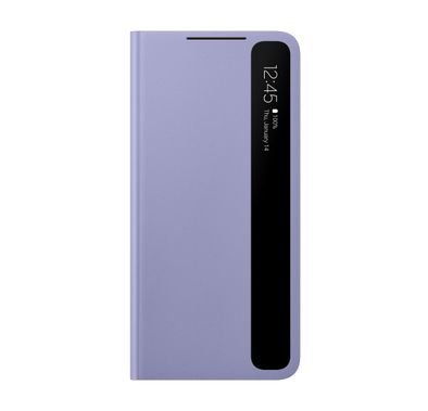 Samsung Clear View Cover for Galaxy S21 Plus, Keeps the phone clean, Use your phone-screen unseen, Easy control at a tap, Cutting-edge design For Samsung Galaxy S21 Plus  - Violet