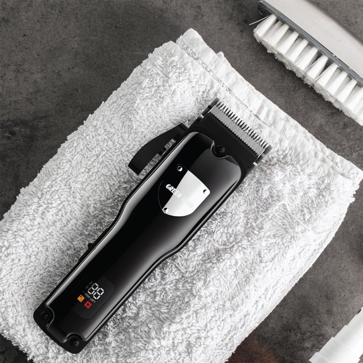 Green Lion Pro Trim Duo Hair Clipper 9-in-1 Package with Carrying Case, Digital Display, Taper Lever, Corded & Cordless - Black