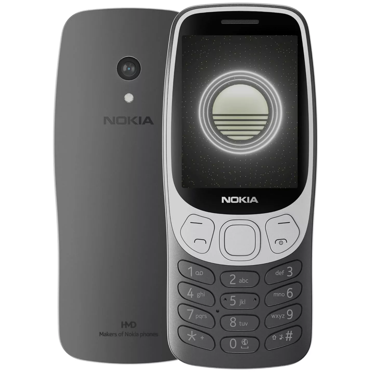 Nokia 3210 4G TRA Version (2024), All-New Classic Keypad Phone with Dual SIM - Grunge Black