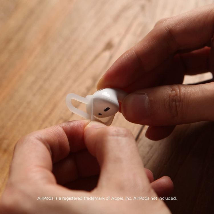 Elago Silicone Earpad For Apple AirPods 1/2 Generation, Two Sizes, Premium Silicone, Suitable for Jogging, Cycling, Gym and Other Fitness Activities