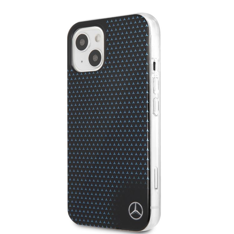 CG MOBILE Mercedes Benz 0PC/TPU Case with Black Stars Pattern Compatible for iPhone 13 (6.1") Anti-Scratch, Easy Access to All Ports, Drop Protection & Shock Absorption