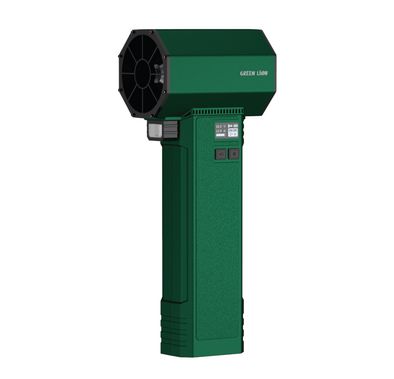 Green Lion Storm Pro Air Blower with 3 Speed Levels, Digital Display, LED Lighting, 4000mAh Battery, 750W Power - Green