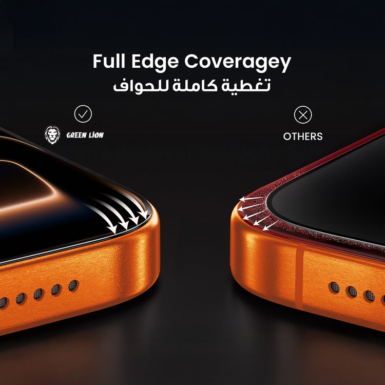 واقي شاشة جرين ليون ألبرت AR لجهاز آيفون 17 برو ماكس، شفاف تمامًا، متانة ماسية 9H، تناسب محيط سلس، مضاد للغبار، مضاد لبصمات الأصابع، حساس للمس، شديد التحمل - شفاف