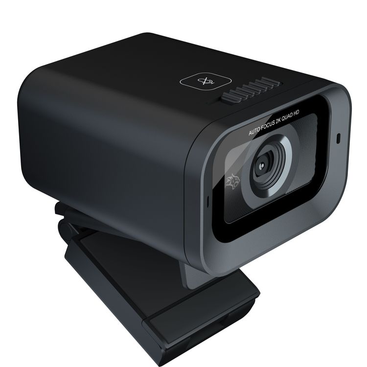 Porodo Gaming Auto Focus Webcam with Tripod, Built-in Microphone, Precise Focus, 80° Field of View, Plug & Play, USB Connection, Realtek Sensor & CPU - Black