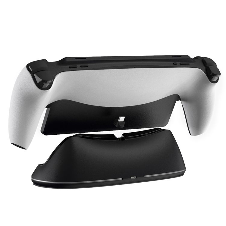 Porodo Gaming PlayStation Portal Charging Dock with Anti Slip Base, Built-in Safeguard, ABS Material, RGB Light - Black 