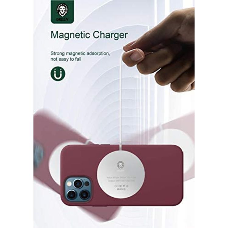 Green Lion Wireless Magnetic Charger 15W for iPhone 12 Series - White